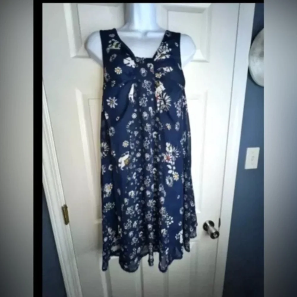 Jason Wu For Target Womens X Small Blue Daisy Floral Dress Chiffon XS Obama